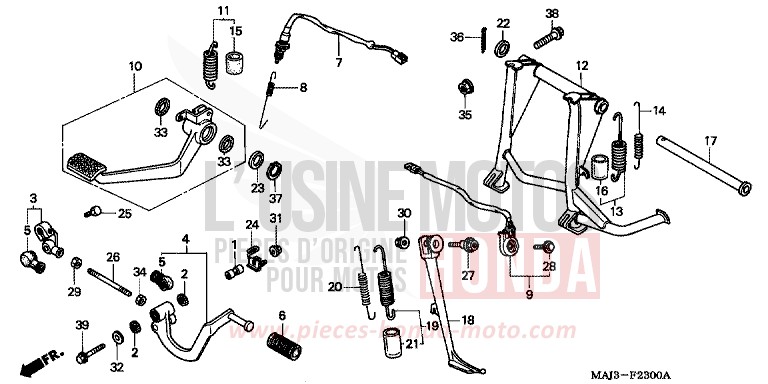 PEDAL/STAENDER von Pan-European ABS TASMANIA GREEN ME (G142) von 1997